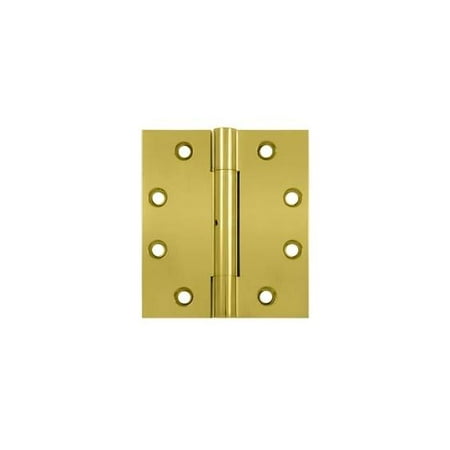 4.5 in. x 4 in. 3 Knuckle Solid Brass Hinge in PVD Finish -