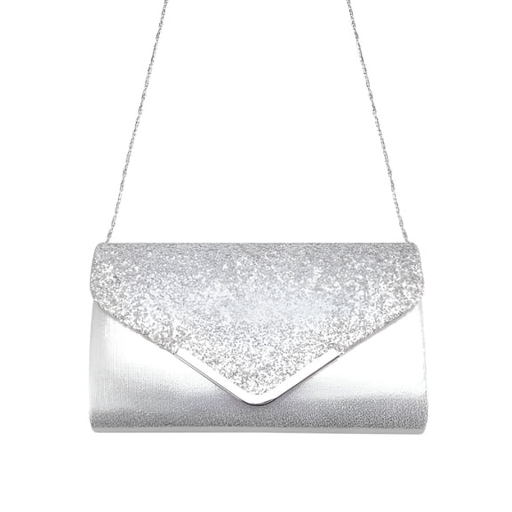 GASTROPOD 1Pc Women Evening Party Clutch Bags Handbag Flash Dinner Handbag Purse for Party and Wedding Silver Clutch Purses for Women Formal