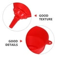 thumbnail image 3 of Shisuyan 5pcs Large Kitchen Funnel: Red Filling Funnel For Oil And Liquid Transfer - Reusable Plastic Fill Tool With Wide Mouth Design - 1cm Spout Diameter, 3 of 8