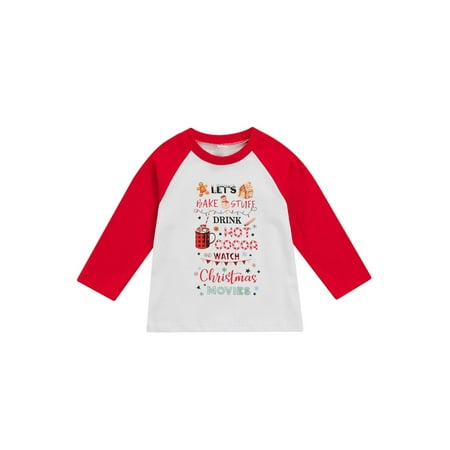 

TheFound Toddler Baby Boys Girls Christmas T-Shirt Long Sleeve Crewneck Letter Print Basic Tees Casual Outfits
