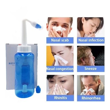 iKeener Nose Wash Bottle Nasal Cleanse 10oz 300ml Nose Cleaner Clean Irrigator Allergies Relief