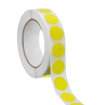1000pcs Yellow Round Stickers Roll 0.5 Inch Self-Adhesive Coding Label