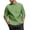 Light Green, variant on WTOBBY Men's 3/4 Sleeve Shirt Stand Collar Casual Loose Fit Pocket Breathable Solid Color Summer Resort Wear Button Front Lightweight Travel Top,Black L