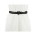 thumbnail image 4 of INSPIRE CHIC Women's PU Leather Belts for Dresses, Fashion Black Waistband Girl Belt Oval Buckle Black, 4 of 5