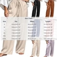 thumbnail image 3 of jjayotai Women Wide Leg Pants Elastic High Waisted Drawstring Palazzo Pants Flowy Beach Outfits Work Business Casual Trousers, 3 of 6