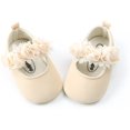 thumbnail image 4 of 2pcs/Set Newborn Baby Girl Princess Mary Jane Shoes Toddler Infant Wedding Dress Flat Shoes with Free Headband, 4 of 5