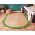 thumbnail image 2 of Chouhan Rugs Natural Jute Green Bordered Rug Bohemian Rug Decor Rug Handwoven Rug Custom Rug Decorative Rug, 2 of 6