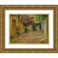 thumbnail image 1 of Obuchovsky, Yury 32x25 Gold Ornate Wood Framed with Double Matting Museum Art Print Titled - Golden Street, 1 of 4
