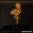 thumbnail image 2 of Craftnamesign Flamingo Geometric Neon Sign for Bedroom Beach Club Restaurant Wall Art, 2 of 5