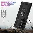 thumbnail image 3 of Dteck Phone Case for Samsung Galaxy Z Fold 7 Heavy Duty with Metal Ring Stand & Hinge Protection, Magnetic Silicone&PC Rugged Military Grade Shockproof Cover for Men Boys, Black, 3 of 8