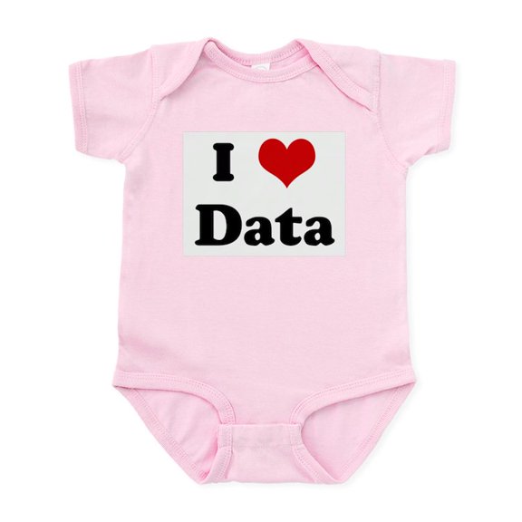CafePress - I Love Data Infant Bodysuit - Baby Light Bodysuit, Size Newborn - 24 Months
