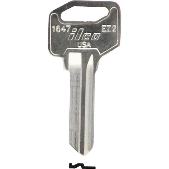 Ilco 1647 Key Blank for EZ Set EZ2 Locks 10 Pack