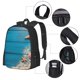 thumbnail image 2 of Disketp Shells and Starfish Mochila Minimalista de Gran Capacidad, Mochila de Viaje para Escuela, Trabajo o Uso Diario, 2 of 6