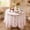 Pink, variant on Vintage Lace Tablecloth,60" Round Table Cloth with Ruffled Hem,Lace Overlay Tablecloth,End Table Cover