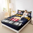 thumbnail image 4 of Manfei Movie Film Popcorn Twin Sheet Sets, Cartoon Cinema Tricket Twin Fitted Sheet, Teens Kids Boys Girls Adult Flat Sheet, Microfiber Bedroom Decor, 3pcs, 4 of 7
