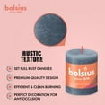 thumbnail image 5 of Bolsius Twilight Blue Rustic Pillar Candles 2.75" X 3.25" Summer Décor - Christmas Décor Candles Set Of 4, 5 of 6