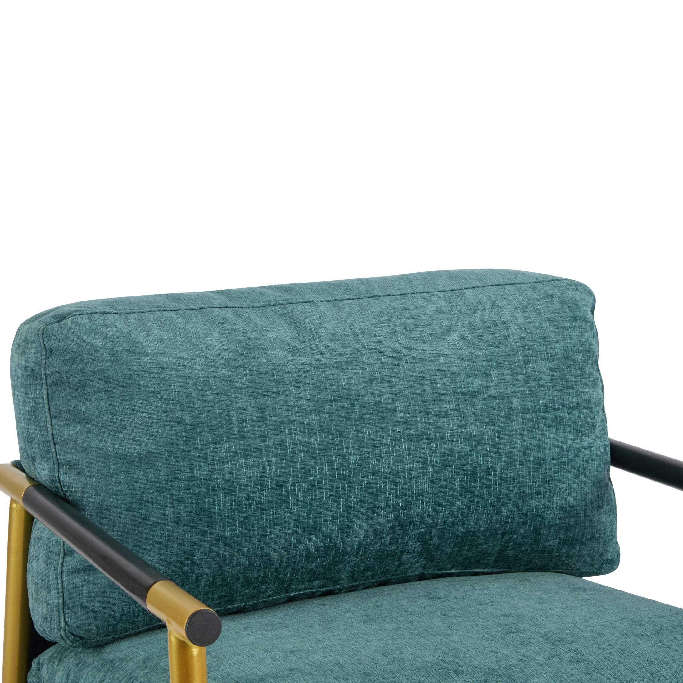 Christopher Knight Home Mid-Century Modern Upholstered Accent Chair, Wooden Armrest, Metal Frame, Teal