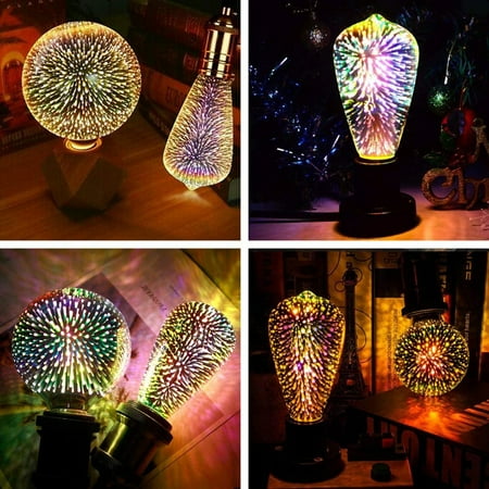 

HZHGAV Led Light 2 Pack 3D Light Effect Led Light Bulb Multicolor Light Bulb Disco Light Bulb Colorful Light Bulb Party Light Bulb A Floodlight Rollback