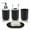 Black, variant on MODANU Premium Plastic Bathroom Accessory Set of 4, Bathroom Accessories Set Complete (Black)