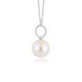 thumbnail image 2 of ANGARA Classic Freshwater Cultured Pearl Solitaire Pendant in 14K White Gold for Women | June Birthstone, Birthday, Anniversary, Jewelry Gift for Women | Pearl Necklace, 2 of 5