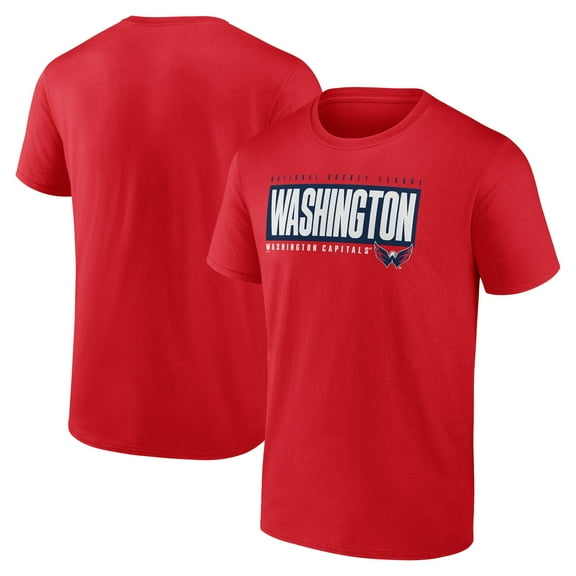 Men's Red Washington Capitals Blocked Out T-Shirt