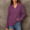thumbnail image 3 of Suéter de manga larga con cuello levantado informal para mujer de otoño e invierno Fridja hjk2701, 3 of 7