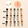 thumbnail image 2 of K-KED Lip Ring Ear 2Pcs Surgical Steel Monroe Stud Helix Piercing / Tragus Labret Bars-multicolor-8mm-2PC, 2 of 9