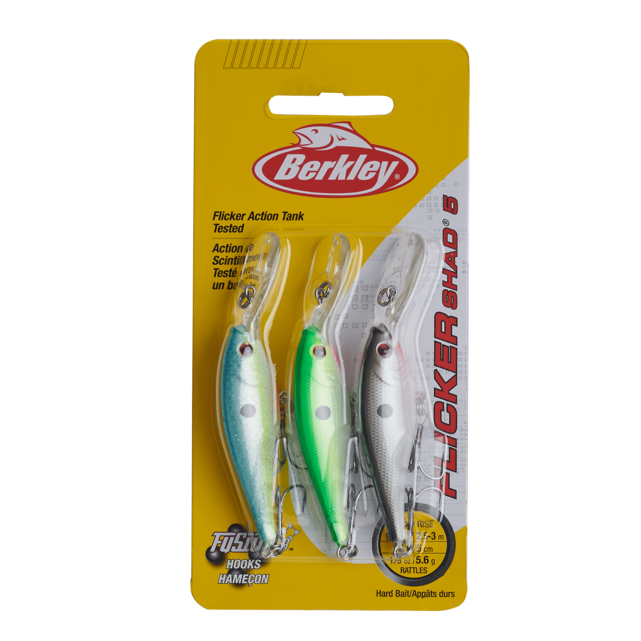 Berkley Flicker Shad Fishing Lure 3 Pack, Assorted Colors - Walmart.com