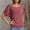 Pink, variant on Batwing Tops for Women – Oversized Casual T-Shirt with Banded Waist