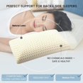 thumbnail image 2 of 100% Natural Premium Latex Pillow, Medium Low Pofile Latex Dunlop Pillow Helps Relieve Pressure, Neck and Shoulder Pain, No Memory Foam Chemicals (Queen(28"×16"×5.5"), Medium Firm), 2 of 5
