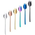 thumbnail image 2 of Shisuyan Wear-Resistant Stainless Steel Sporks Assorted Color 6Pcs 7.5x1.4x0.4In, 2 of 8