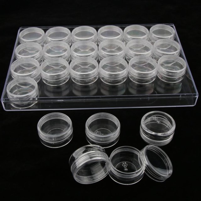 24 Uds., de almacenamiento de plástico , estuche onizador de tarros para , joyería, , collar, pen Sharpla Caja de almacenamiento de joyas