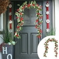 thumbnail image 6 of Cabinet Wreaths For Kitchen,Christmas Artificial Garlands, Xmas Berry Holly Leaves Garland Faux Greenery Garlands Winter Snowy Red Berries Hanging Vine for Wedding Party Home Decoration, 6 of 6