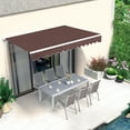 thumbnail image 4 of MCombo 13'x8' Manual Retractable Patio Awning Sunshade Shelter Window Door Awning Commercial Grade - Quality 100% 280G Polyester Outdoor Canopy Aluminum Frame, 4 of 11