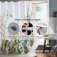 thumbnail image 5 of Wildflowers Shower Curtain Sets,Green Plants Flowers Bathroom Curtains,Modern Minimalist Art Bath Curtain,Waterproof Fabric with 12 Hooks 72x72 Inches, 5 of 6