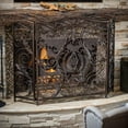 thumbnail image 4 of Christopher Knight Home Écran de Cheminée Waterbury, Fleur d'Or sur Noir, 4 of 10
