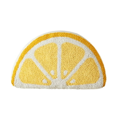 Mainstays by Becky G. & Alejandra Lemon Slice Decorative Pillow, Yellow, 10" x 16"