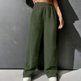 thumbnail image 2 of BLVB Women's Cozy Fleece Pants Casual Soft Elastic Waist Thick Winter Warm Thermal Pajama Pants Loungewear, 2 of 8