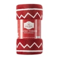 thumbnail image 3 of (2 pack) Holiday Time 50"x60" Red Classic Christmas Rolled Plush Throw, All Ages, 3 of 6