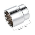thumbnail image 2 of Unique Bargains 1/2-inch Drive E32 Universal Spline Shallow Socket 12-Point Cr-V Steel, 2 of 4