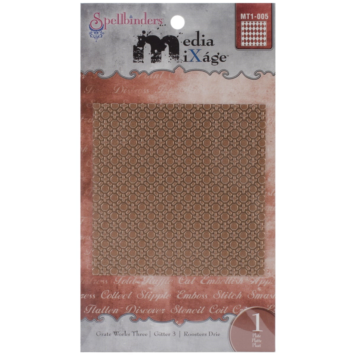 Textures Spellbinder Paper Arts Grate Works Four Texture Plate 