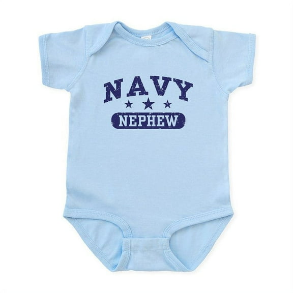 CafePress - Navy Nephew Infant Bodysuit - Baby Light Bodysuit, Size Newborn - 24 Months