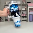 thumbnail image 3 of Mama Bear Watercolor Tumbler: 40oz Insulated Mom Quencher, 3 of 3