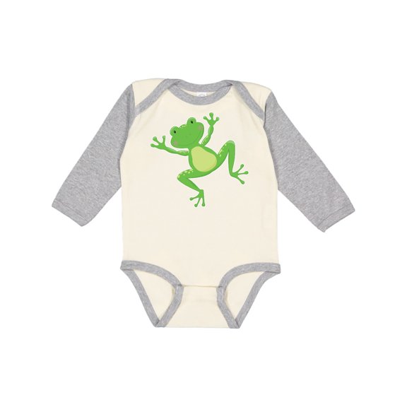 Inktastic Jumping Frog Boys or Girls Long Sleeve Baby Bodysuit