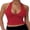 Red, variant on Women's Halter Neck Tank Tops Sleeveless Open Back Solid Color Slim Fit Top Party Shirts