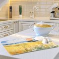 thumbnail image 6 of Flowers in Yellow Dish Drying Mat Microfiber Kitchen Mats Large Counter Absorbent Dish Pad Drainer Rack 18"x24", 6 of 7