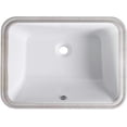 thumbnail image 1 of 20.28x15.16x7.87inch small blanca undermount ceramic bathroom vessel sink con overflow, rectangle undercounter basin, 1 of 7