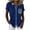 #046-Blue, variant on Craaazy Womens Loose Fit Prints Patchwork Collared Short Sleeve Topss Casual Button Down Shirts for Summer Gifts