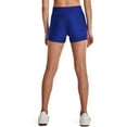 thumbnail image 3 of Under Armour Womens HeatGear Mid Rise Shorty Royal Blue 400/White Large, 3 of 6