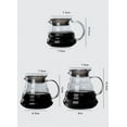 thumbnail image 6 of Wooden Brackets Glass Coffee Dripper and Pot Set，Glass Coffee Filter Reusable Coffee Filters, 6 of 7